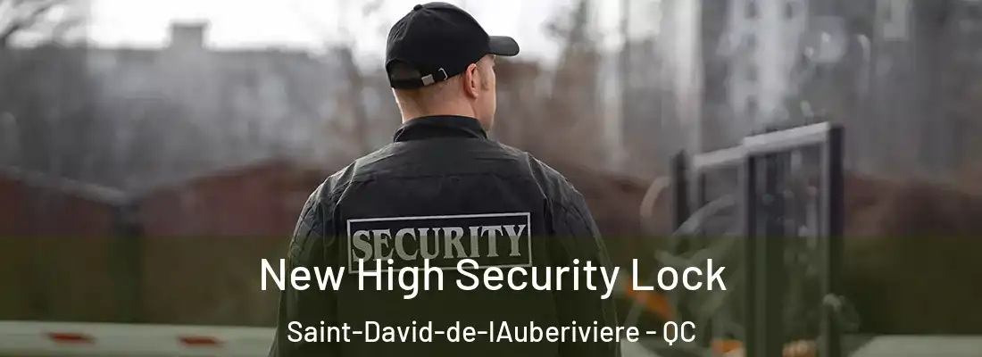 New High Security Lock Saint-David-de-lAuberiviere - QC